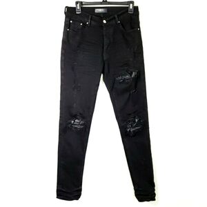 Authentic AMIRI Distressed Jeans in Black Size 32